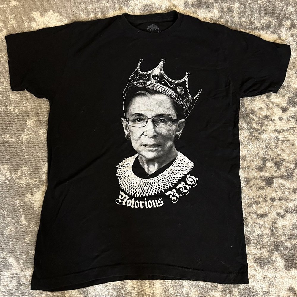 Ann. Arbor T-Shirt Co Men's Short Sleeve Black T-Shirt Ruth Bader Ginsburg Med